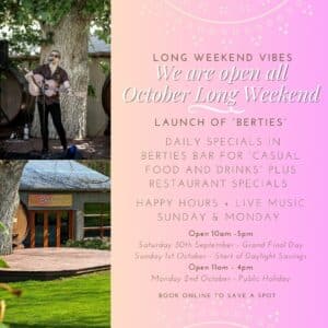 This weekend at. 38 Howard Vineyard LAUNCH OF BERTIE'S @ Howard Vineyard!