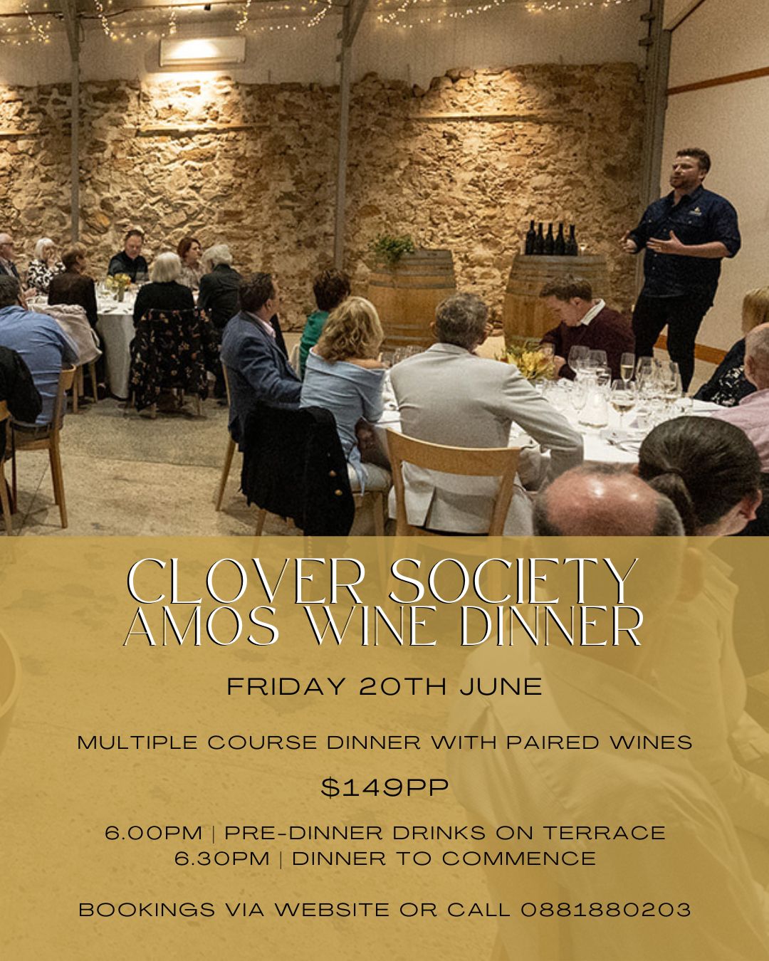 Insta Wine Dinner June 20 2025 Howard Vineyard Clover Society Wine Dinner | June 2025